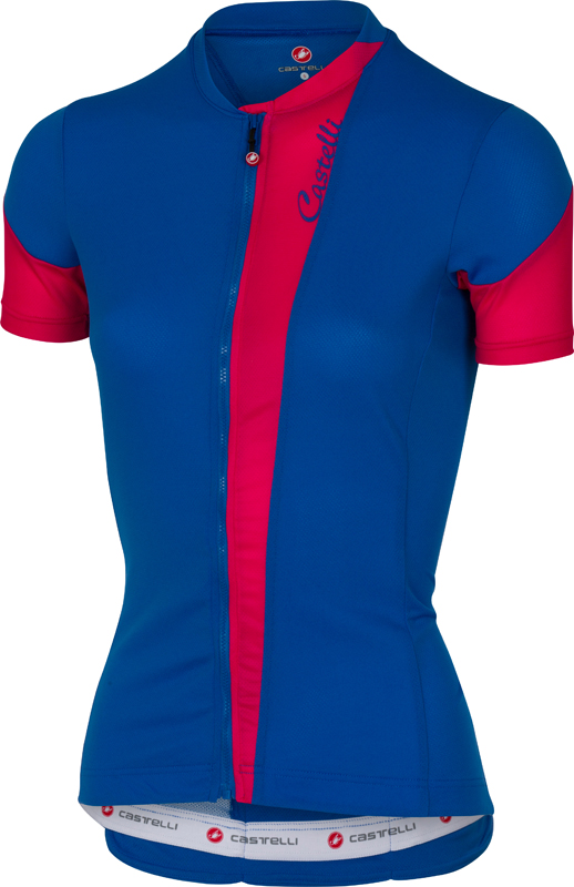 Castelli Spada fietsshirt mat blauw/roze dames 17065-054