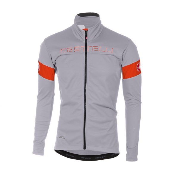 Castelli Transition jacket grijs/oranje heren 17505-834
