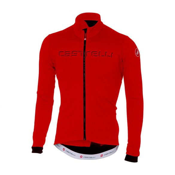 Castelli Fondo fietsshirt lange mouw rood heren 17511-239