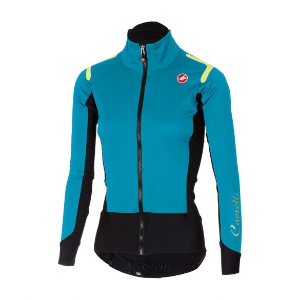 Castelli Alpha ros W fietsshirt lange mouw turquoise dames 17539-092