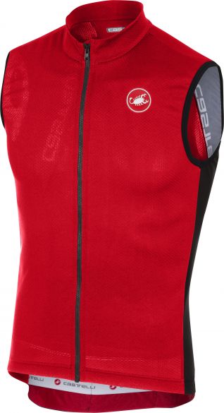 Castelli Entrata 3 fietsshirt mouwloos rood heren 18011-023