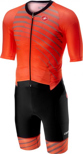 Castelli All out speed trisuit korte mouw oranje/zwart heren 18104-034