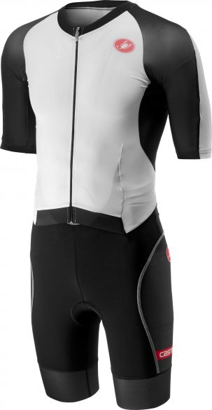 Castelli All out speed trisuit korte mouw wit/zwart heren 18104-101