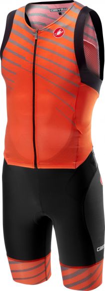 Castelli Free sanremo trisuit mouwloos zwart/oranje heren 18108-034