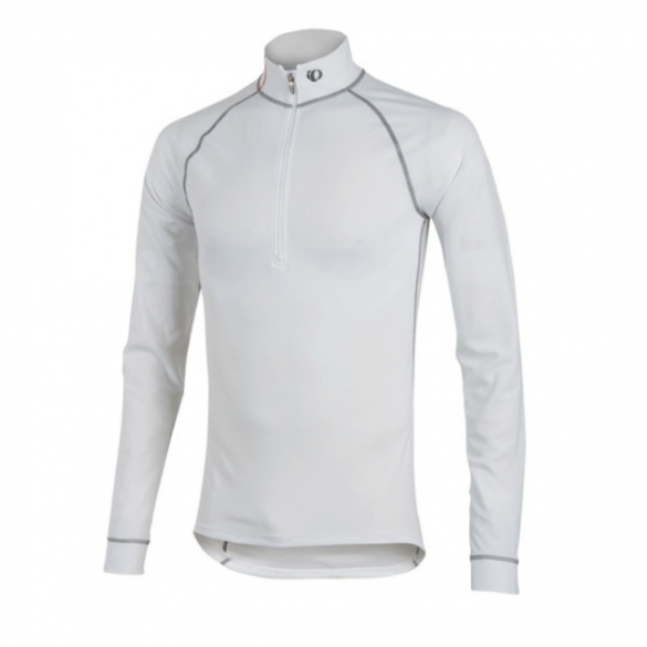 Pearl Izumi transfer LS ondershirt met ritshals heren wit PI14121007wit