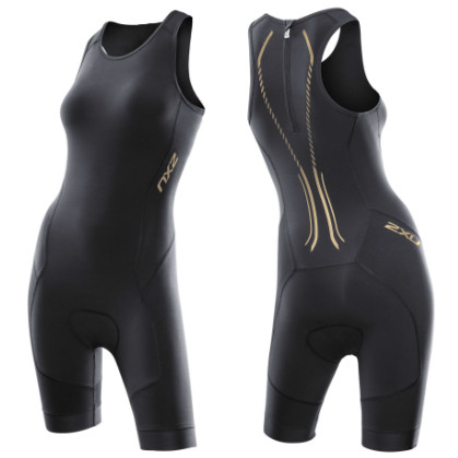 2XU short course (wedstrijd) trisuit dames backzip 2014 WT2696d BLK/BLK 2XUWT2696DBLK