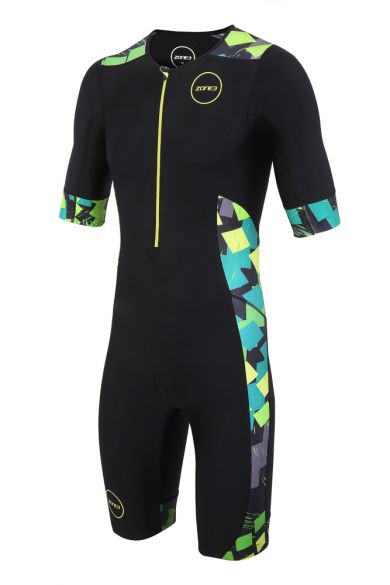 Zone3 Activate plus korte mouw trisuit Electric sprint heren TS18MACPS106