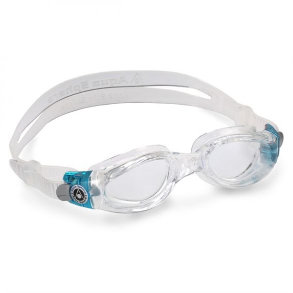Aqua Sphere Kaiman transparante lens small fit zwembril aqua/wit  EP1190043LC