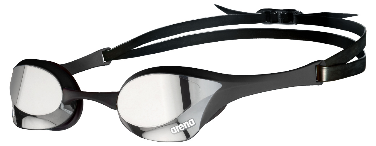 Arena Cobra Ultra swipe mirror zwembril zilver/zwart  002507-550