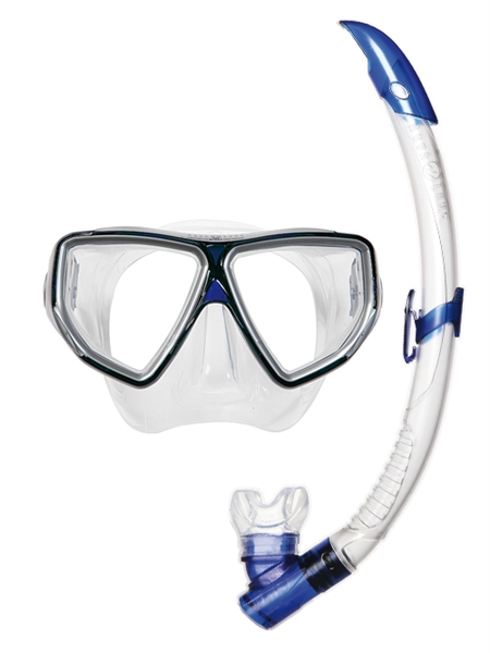 Aqua Lung Sport Oyster LX + Airflex Purge LX Snorkelset blauw  AS111670