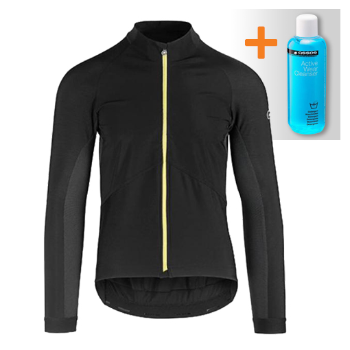 Assos Mille GT spring fall lange mouw jacket zwart/geel heren 113034472