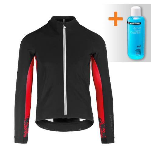 Assos Mille GT winter lange mouw jacket zwart/rood heren 113034547