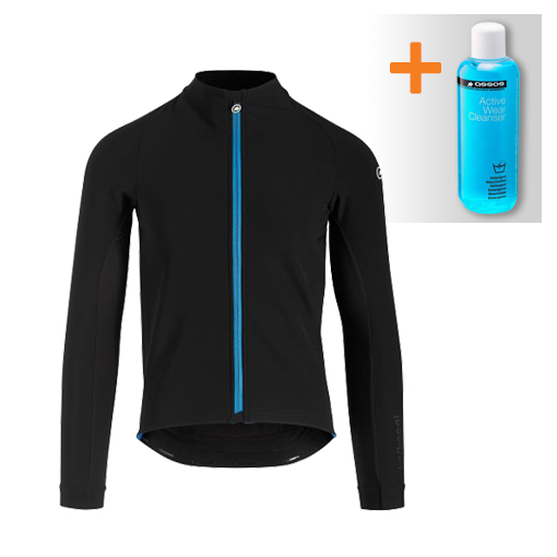 Assos Mille GT winter lange mouw jacket zwart/blauw heren 113034573