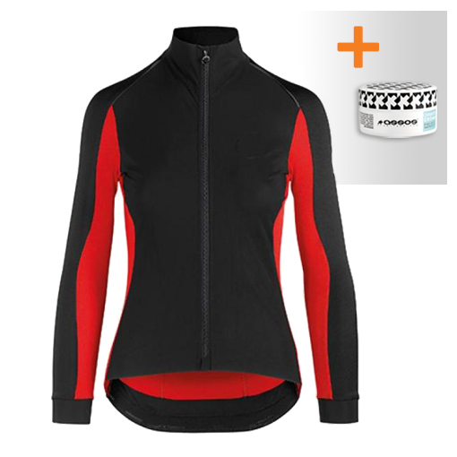 Assos TiburuJacketLaalalai fietsjack zwart/rood dames 123033547-VRR