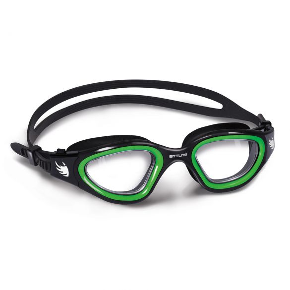 BTTLNS Ghiskar 1.0 transparante lenzen zwembril zwart/groen  0119001-044