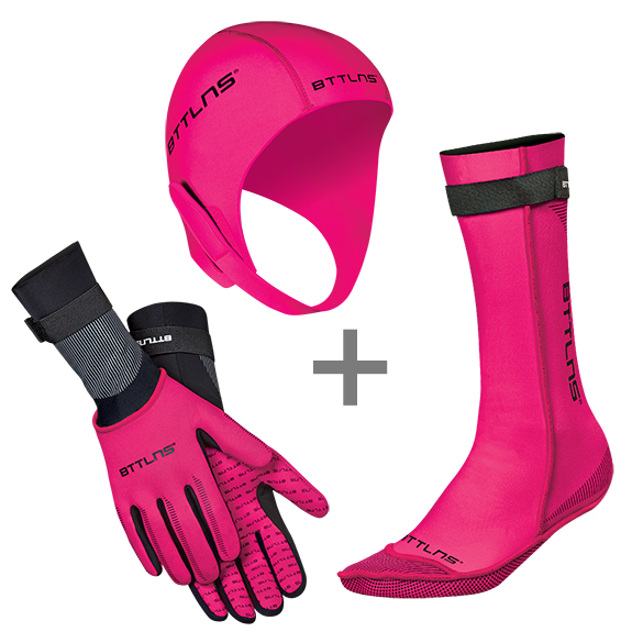 BTTLNS Neopreen accessoires voordeelset roze 0120017-072