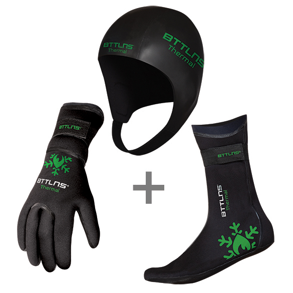 BTTLNS Neopreen thermal accessoires bundel groen 0121022-037