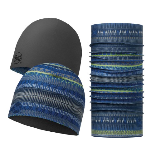 BUFF Microfiber reversible hat + original BUFF combi oslo blauw 113283707-VRR