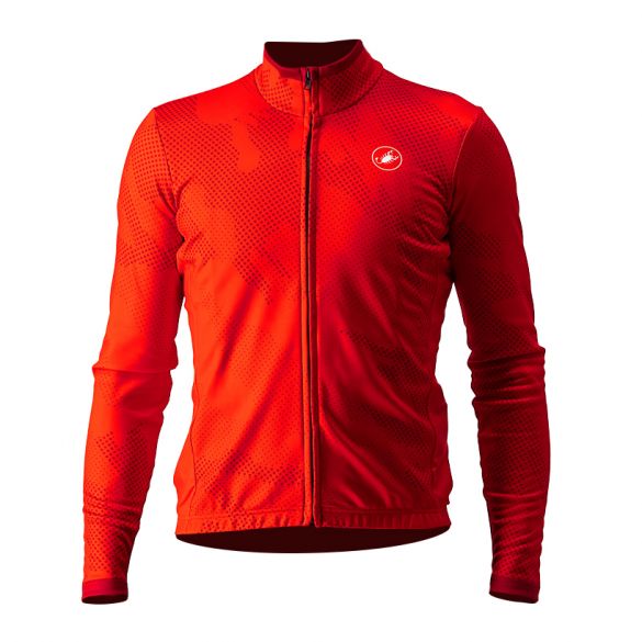 Castelli Pericolo lange mouw fietsshirt rood heren 4521514-023