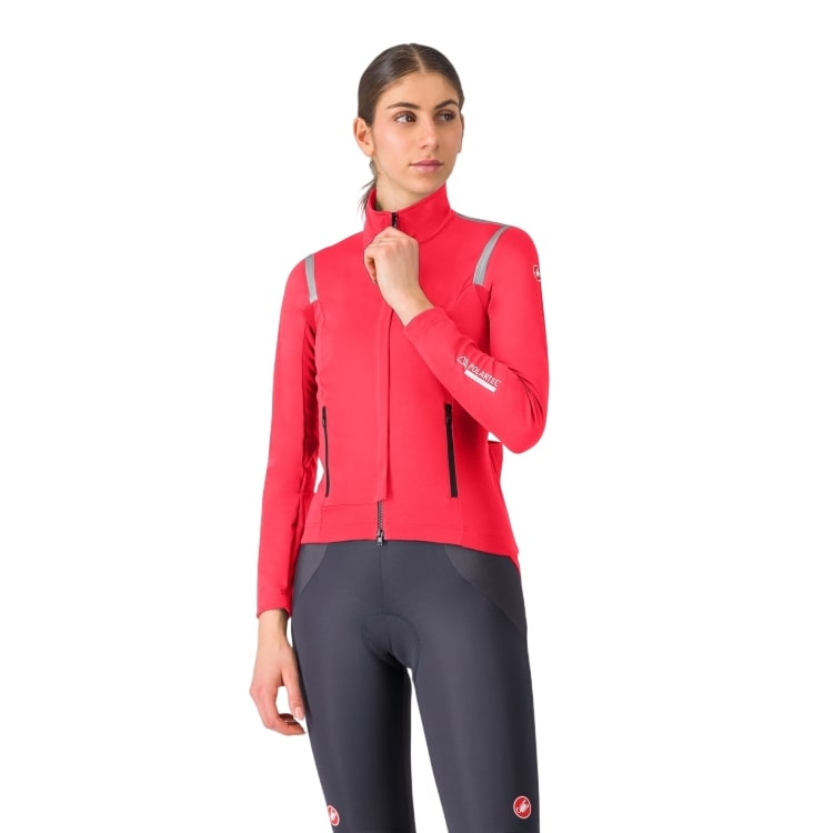 Castelli Perfetto RoS 3 lange mouw fietsjack hibiscus dames 4525557-081