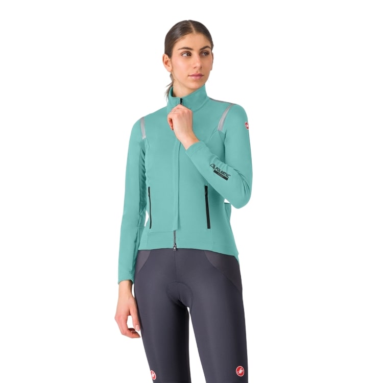 Castelli Perfetto RoS 3 lange mouw fietsjack pool blue dames 4525557-457