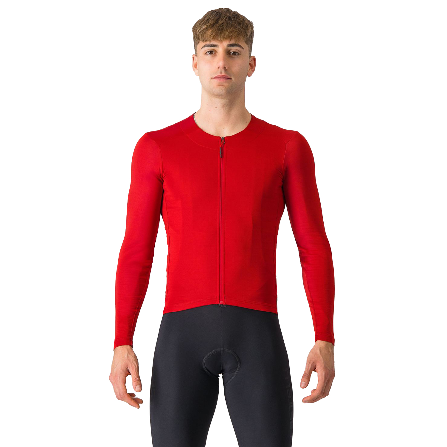 Castelli Fly Jersey lange mouw rich red heren 4523511-645