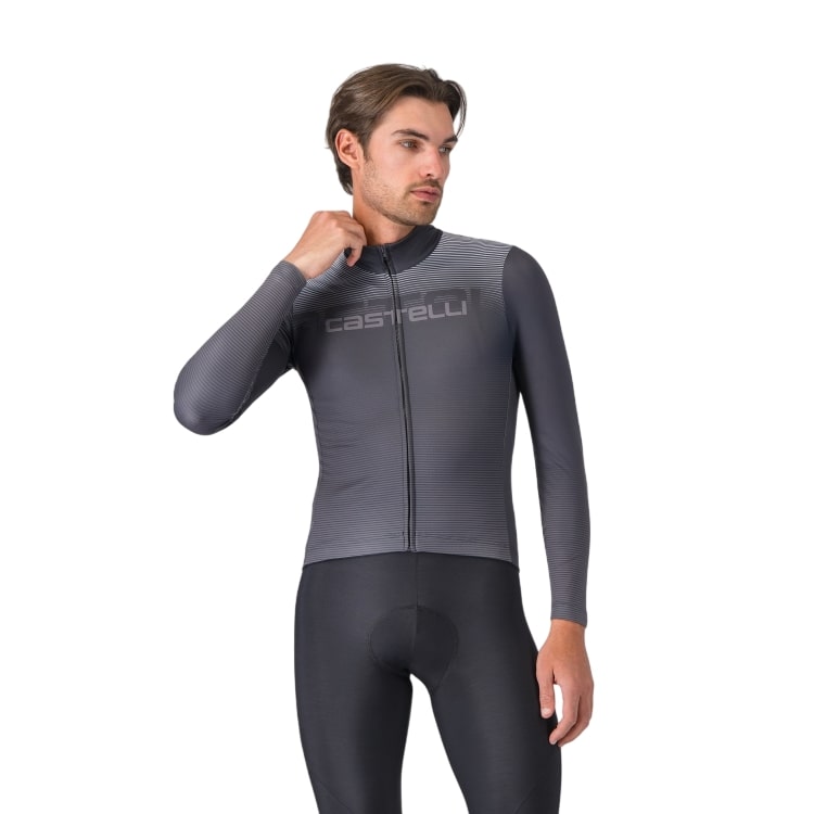 Castelli Apice Thermal fietsshirt lange mouw dark gray heren 4525511-030