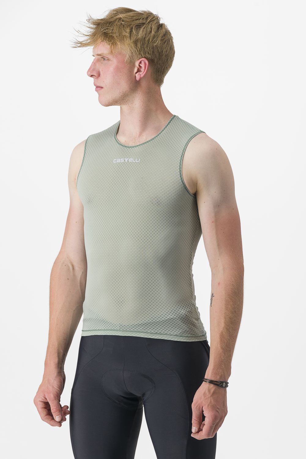 Castelli Pro mesh 2.0 mouwloos ondershirt groen heren 4523023-346