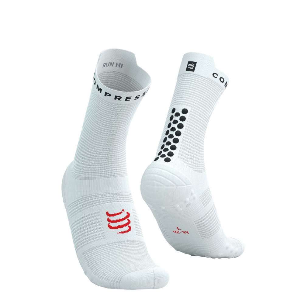 Compressport Pro Racing Socks V4.0 Run High wit XU00046B0013