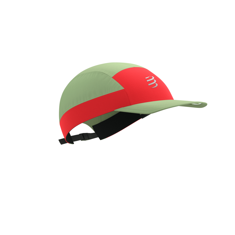 Compressport 5 Panel Light Cap nile/fluo red XHWU7926042TU