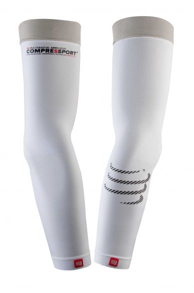 Compressport Proracing armsleeves compressiemouwen wit ASPR99