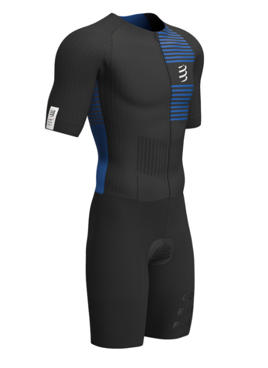 Compressport Aero korte mouw trisuit zwart heren AM00126B_911