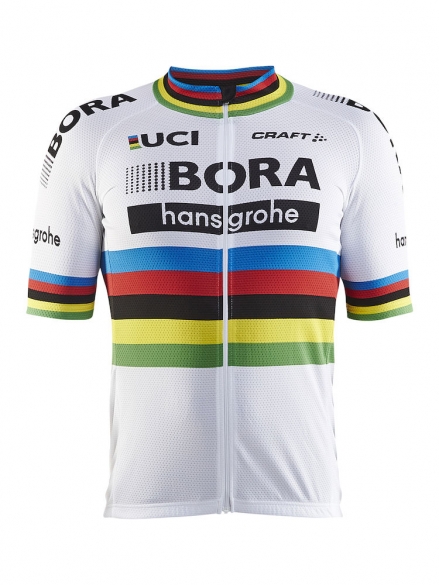 Craft Bora Hansgrohe Replica Fietsshirt Korte Mouwen Wit 1906104-4900