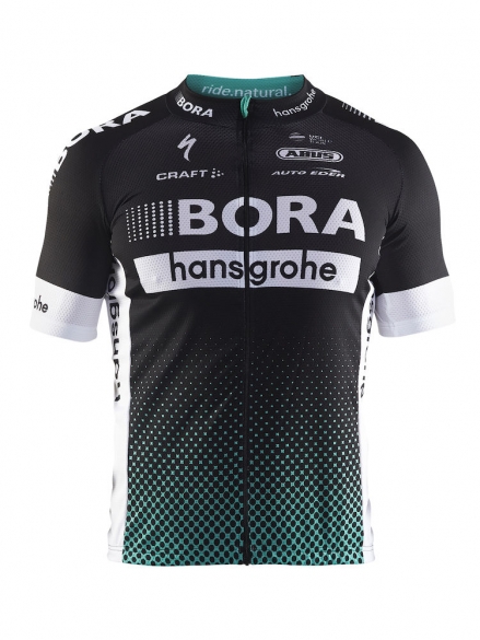 Craft Bora Hansgrohe Replica Fietsshirt Korte Mouwen Zwart/Wit/Groen 1906104-9999