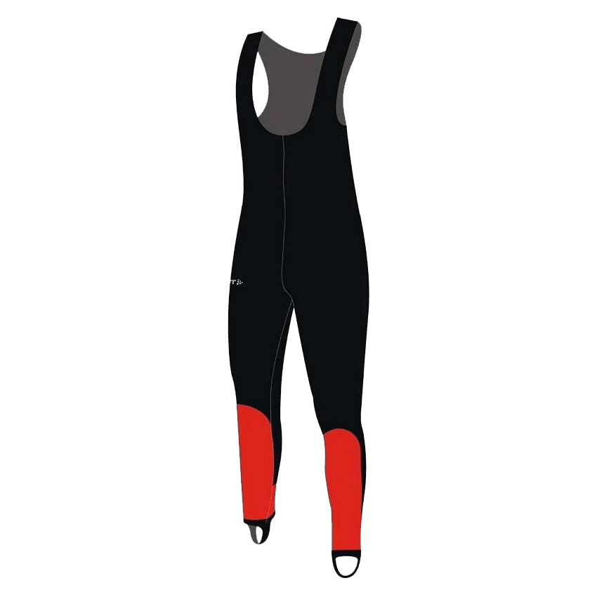 Craft Schaatsbroek thermo collant Dynema zwart/rood unisex 940100D-1999