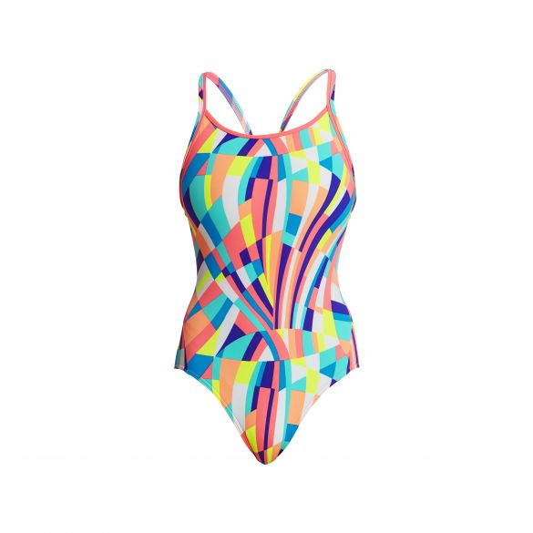 Funkita Pastel panel diamond back badpak dames FS11L02427