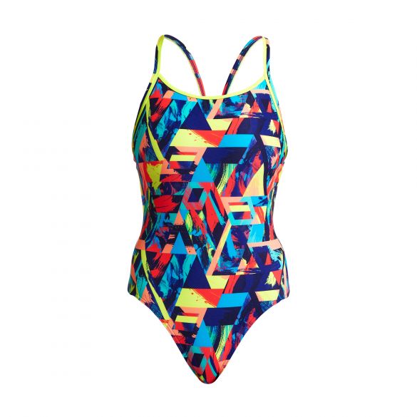 Funkita Blocked Bars diamond back badpak dames FS11L71309