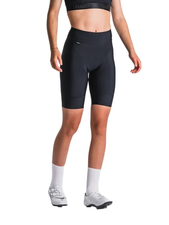 Fusion fietsbroek kort zwart dames 1239-BLK