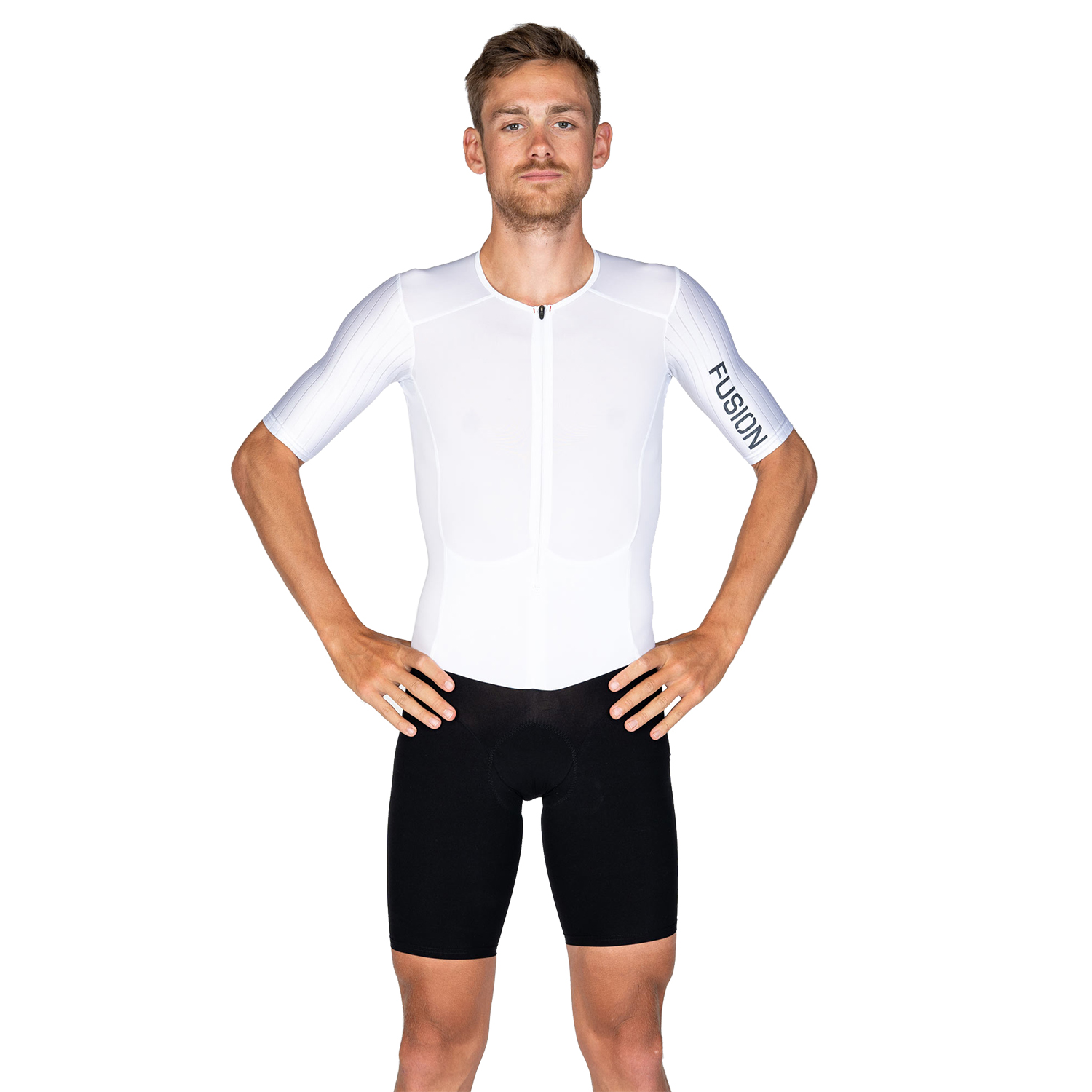 Fusion SLi High Speed Suit korte mouw wit/zwart Unisex 1140
