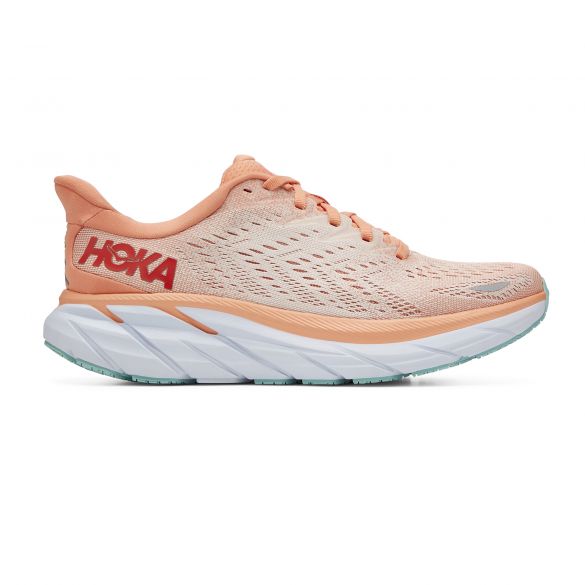 Hoka One One Clifton hardloopschoenen roze dames Bestel bij triathlon24.be