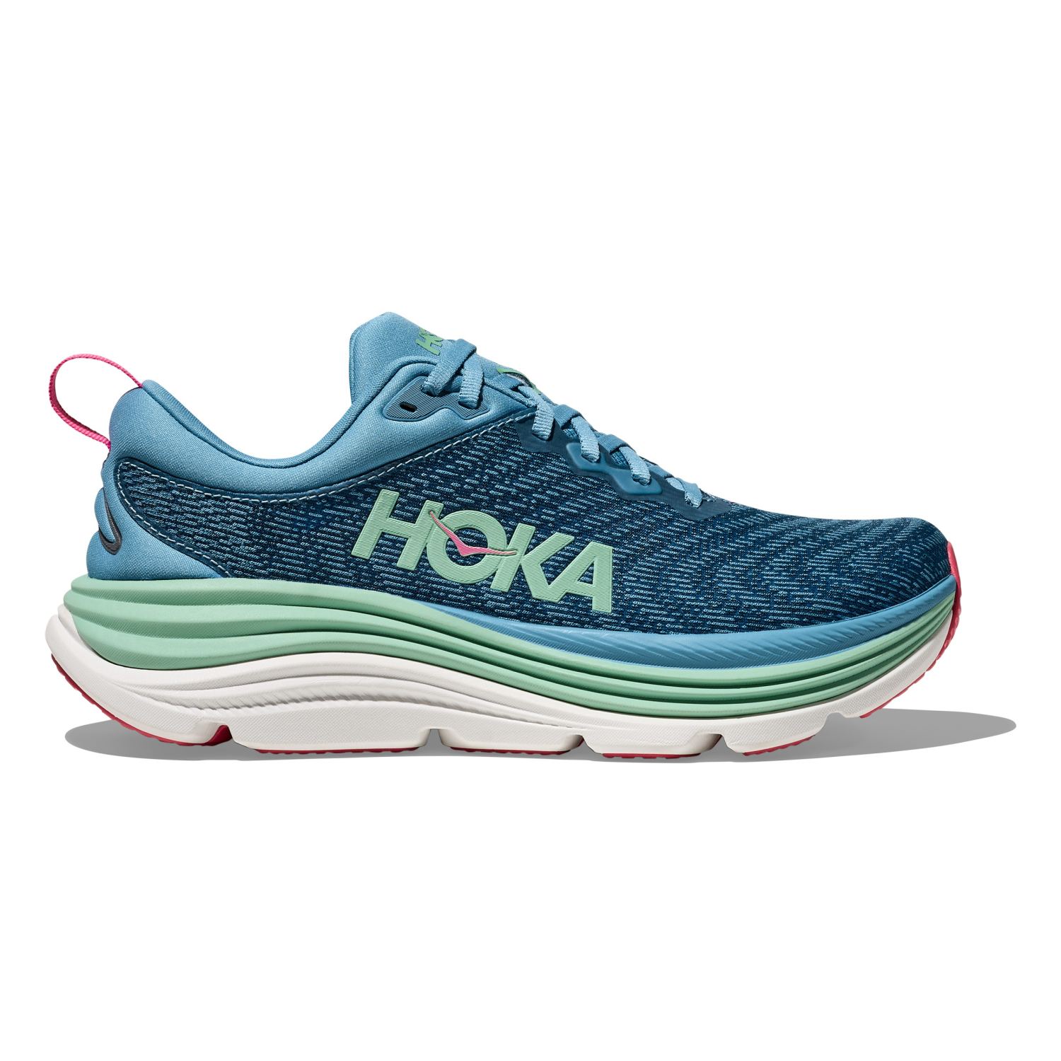 Hoka Gaviota 5 hardloopschoenen Alpine Blue/Jadeite dames 1134235-ALJ