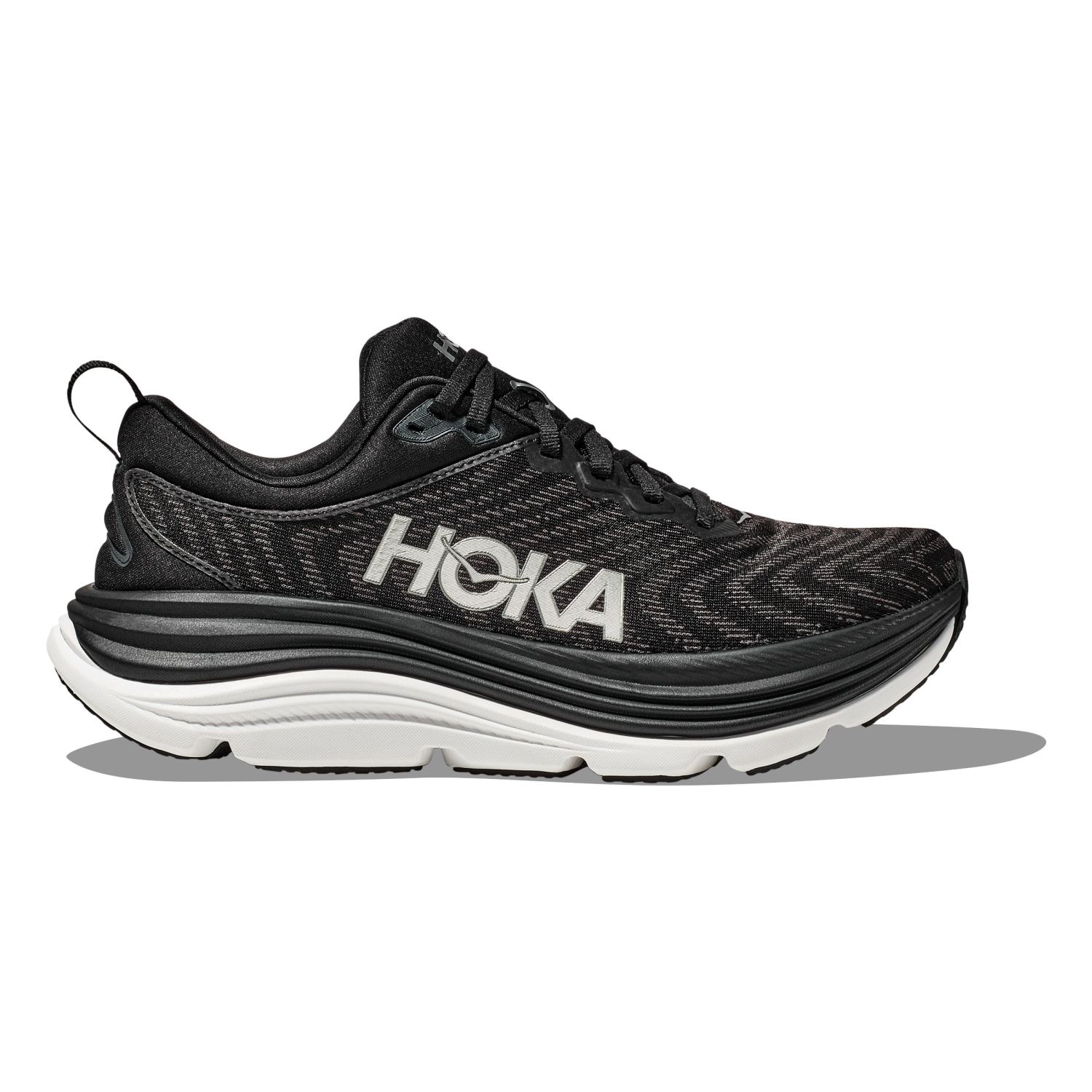 Hoka Gaviota 5 hardloopschoenen Black/White heren 1127929-BWHT