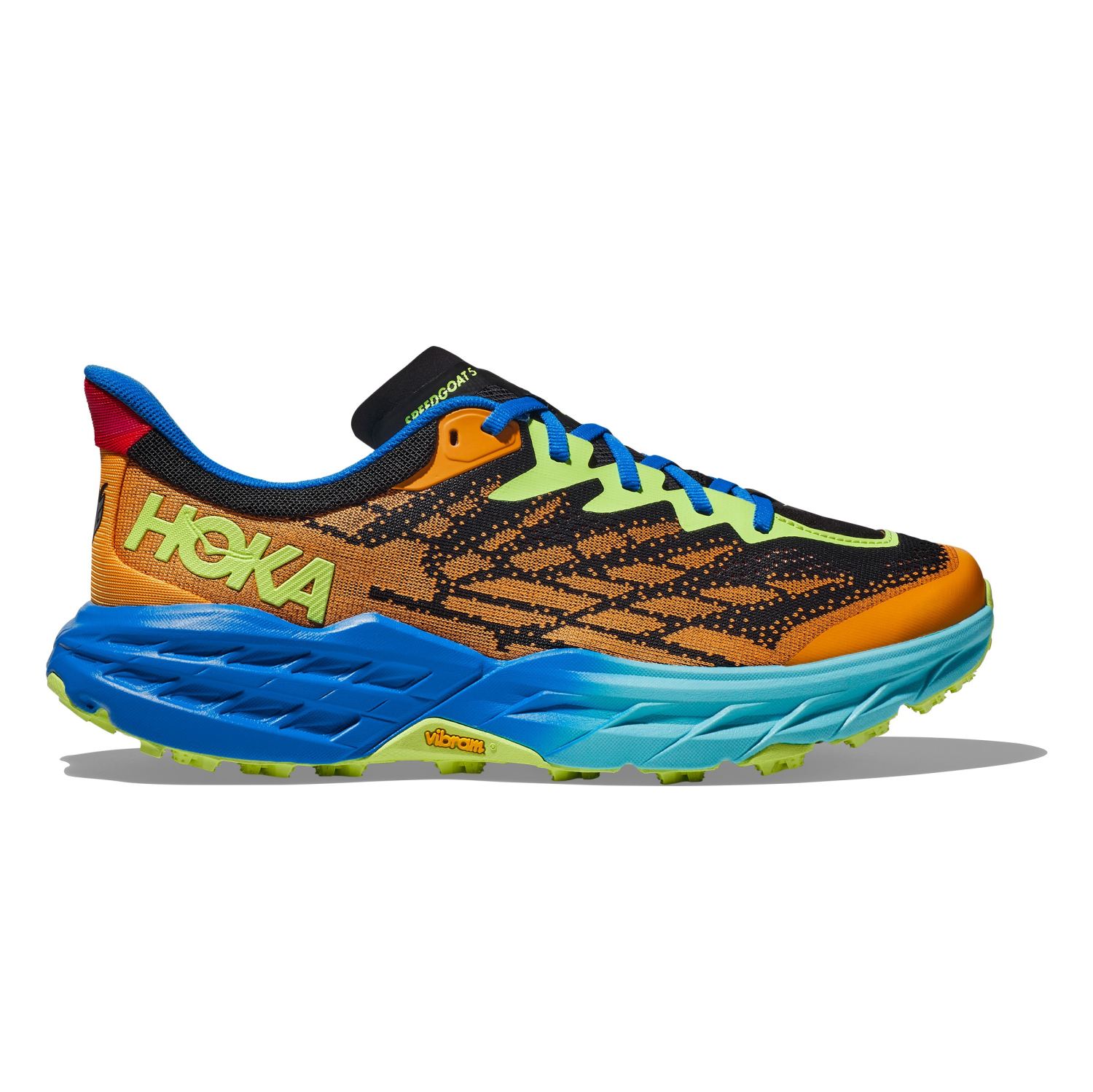 Hoka Speedgoat 5 hardloopschoenen oranje/blauw heren 1123157-SDV