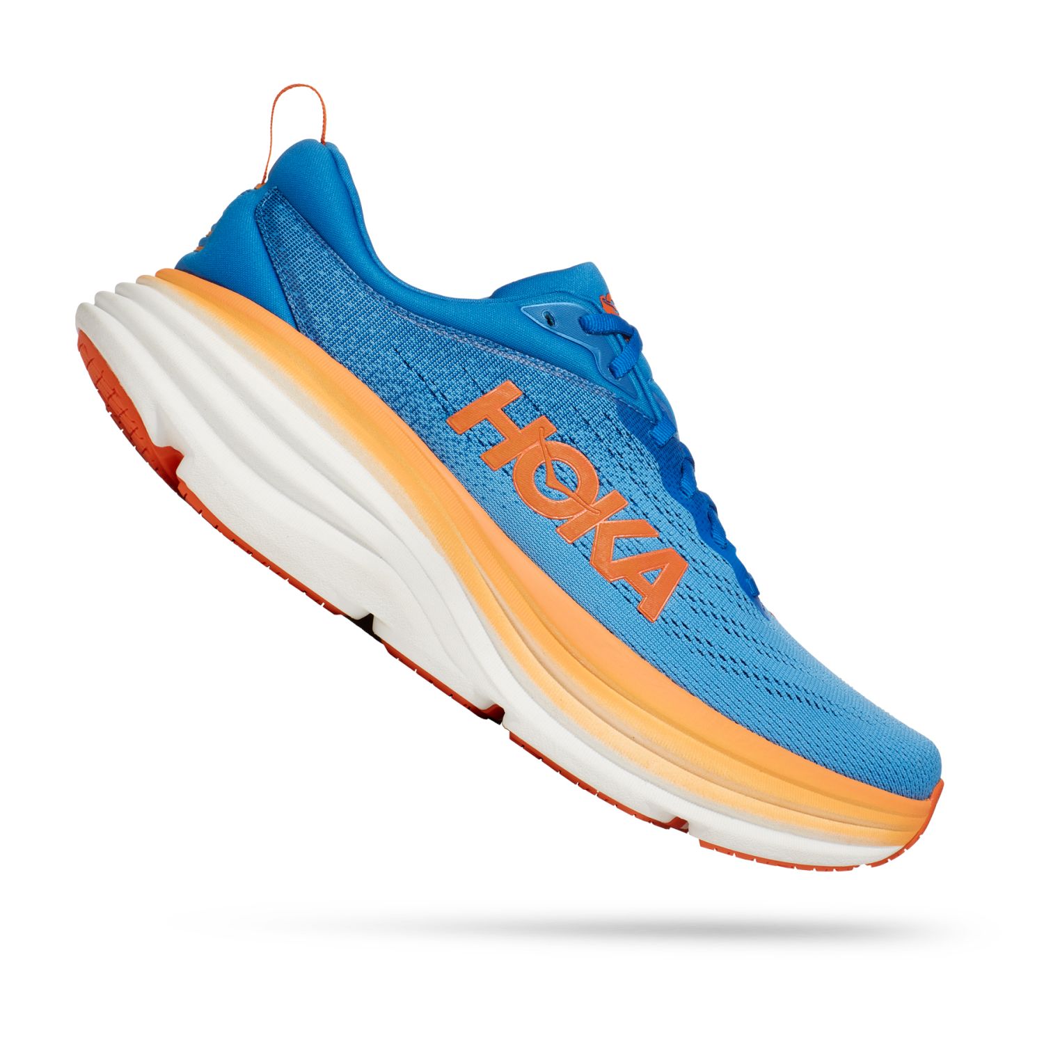 Hoka Bondi 8 wide hardloopschoenen blauw/oranje heren 1127953-CSVO