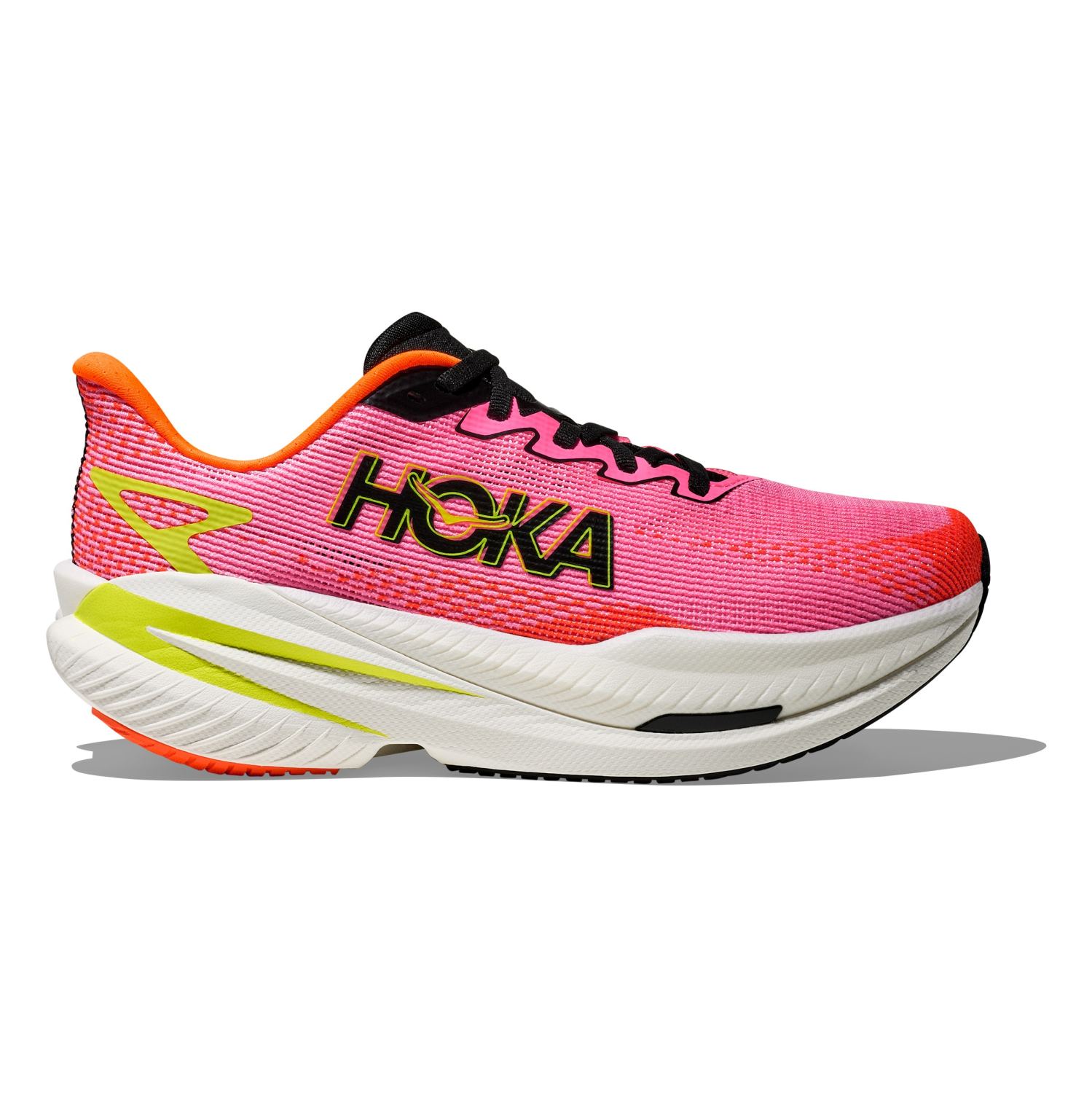 Hoka Mach X 3 hardloopschoenen Neon Rose/Neon Tangerine dames  1168721-NNRS