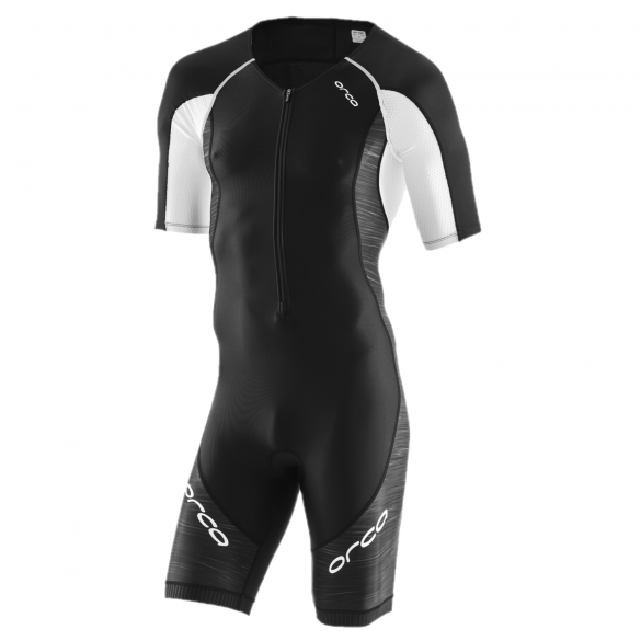 Orca Core race korte mouw trisuit zwart/wit heren JVC602