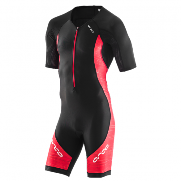 Orca Core race korte mouw trisuit zwart/rood heren JVC615