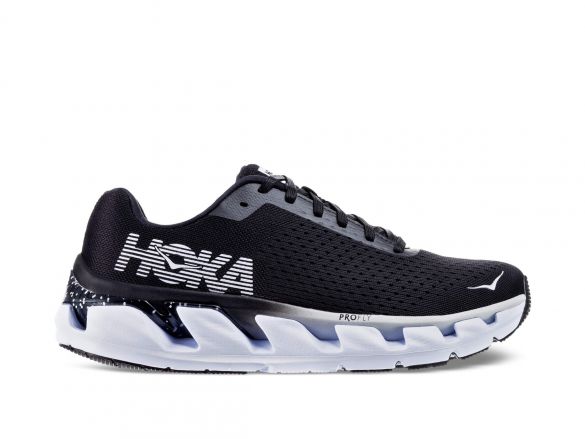 Hoka One One Elevon hardloopschoenen zwart/wit heren 1019267-BWHT