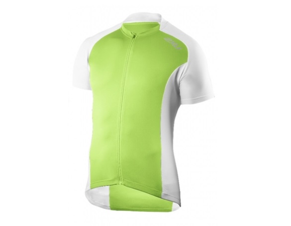 2XU fietsshirt Active Cycle Jersey groen wit MC2295 2XUMC2295aGW