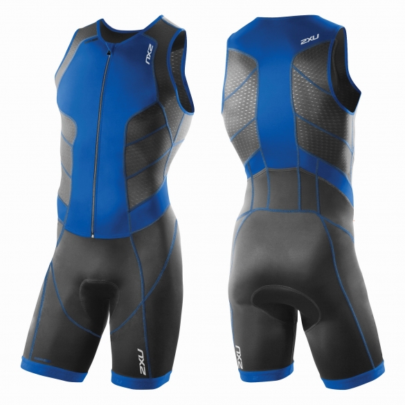 2XU Perform Full Front Zip trisuit zwart/blauw heren MT3859d